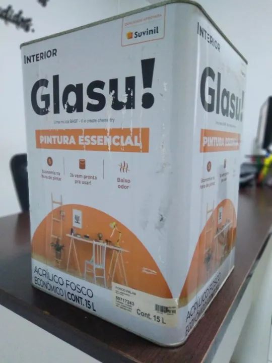 Tinta Suvinil 15 Litros (Interior/Acrílico Fosco) - Foto 3
