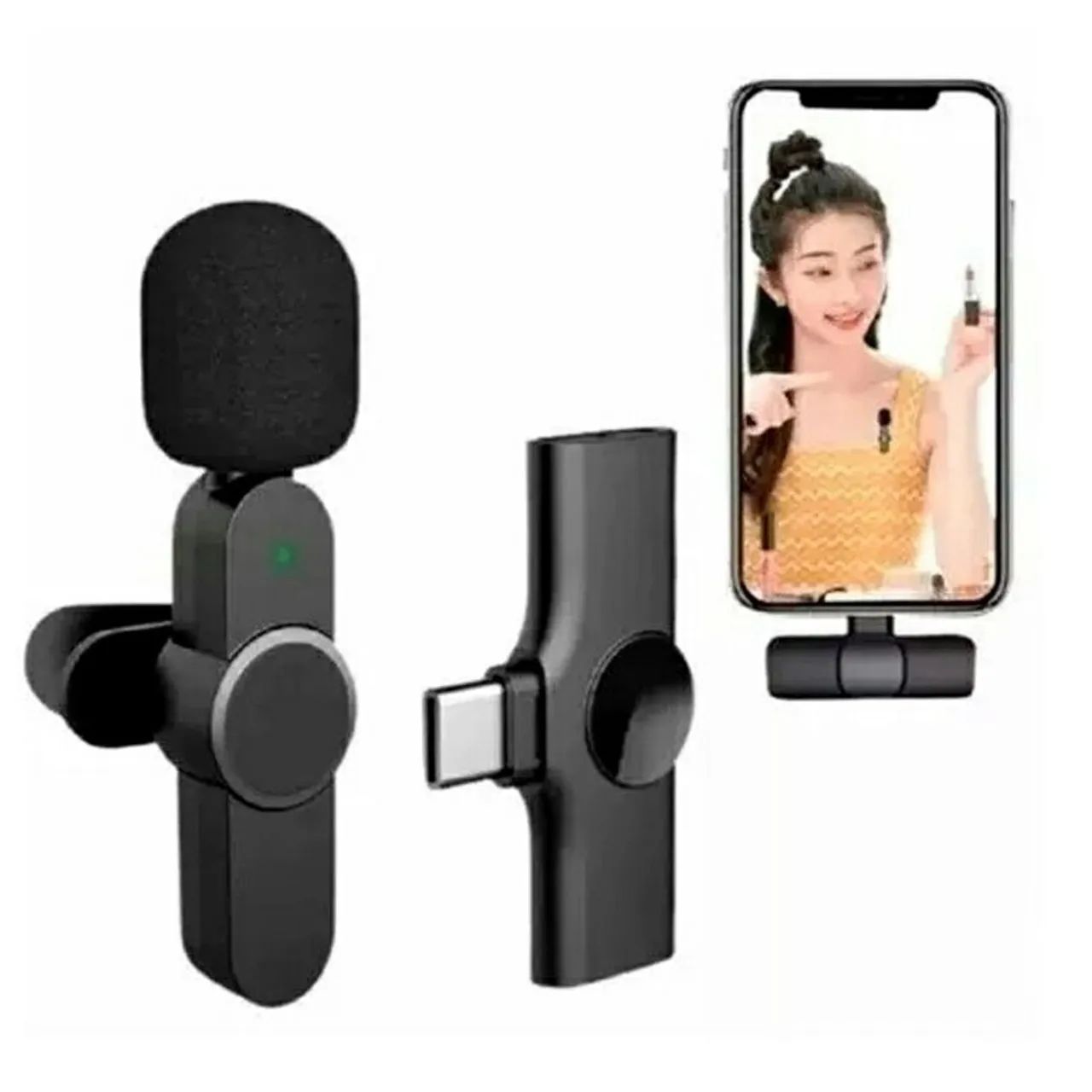 Microfone para Celular com Suporte para Gravação de Áudio e Vídeo