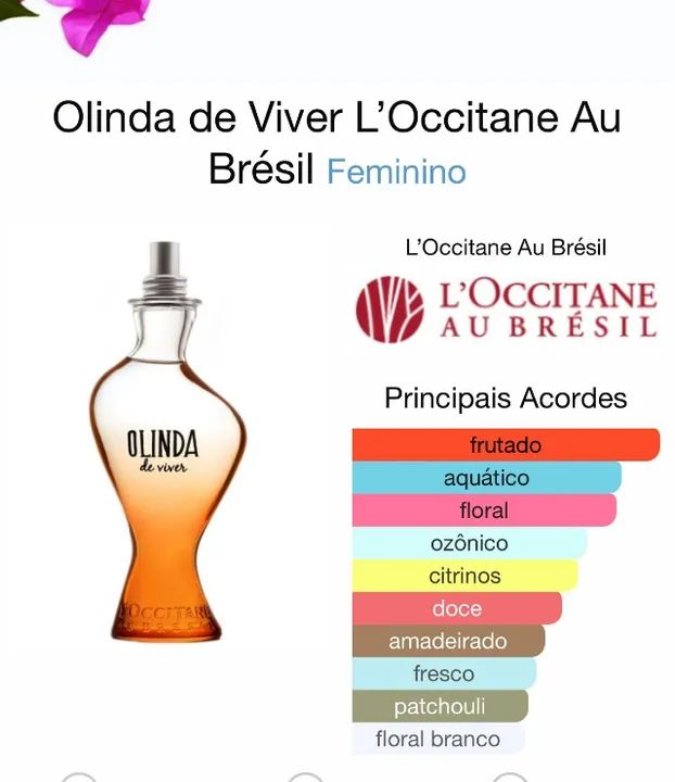Perfume Olinda de Viver L'Occitane Au Brésil  - Foto 3