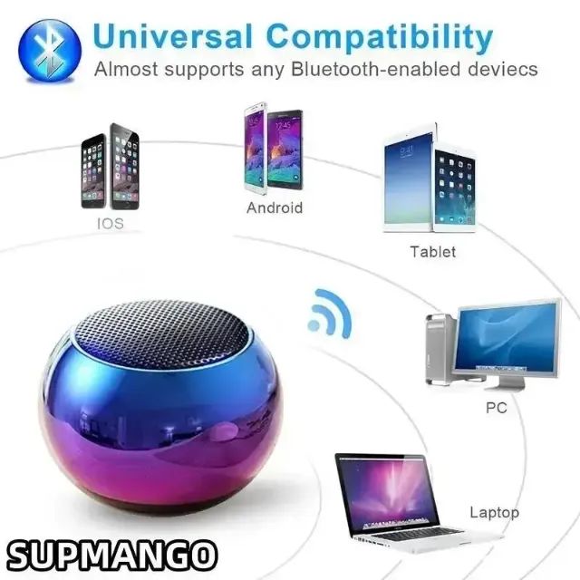Mini Alto-falante Caixa de Som M3 Flash Bluetooth