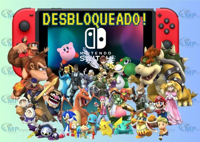 Loja MP Imports: Nintendo Switch Oled Desbloqueado Cartão Sd 256gb + 64gb  - Novo!! NFe!! - Foto 5