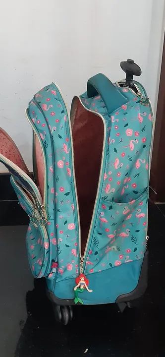 Mochila e Lancheira Flamingo da Kika - Foto 4