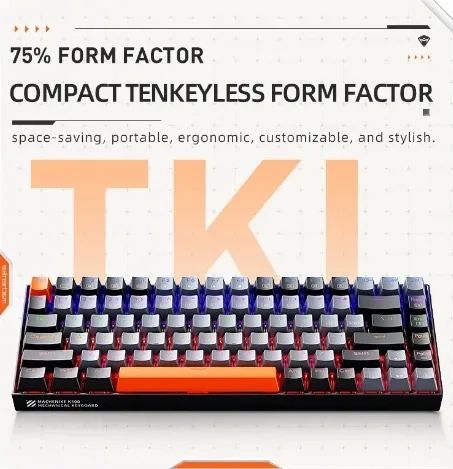 Teclado mecânico 75% TKL Switch Red 