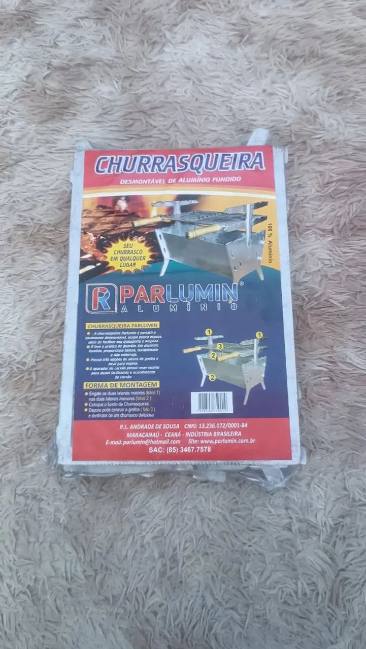 Churrasqueira de alumínio desmontável - Foto 4
