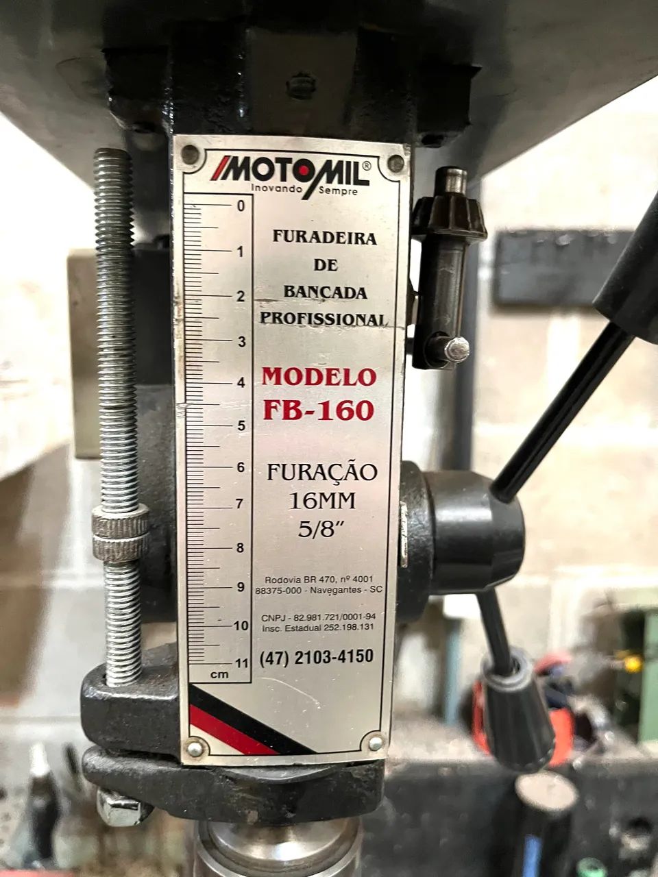 Motomil Bench Drill FB-160, 5/8"