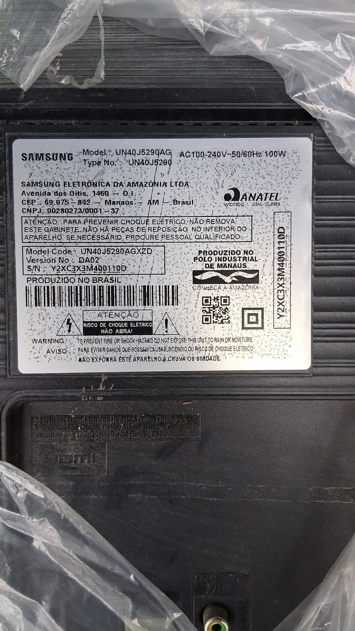 Smart TV Samsung 40" tela quebrada. - Foto 2