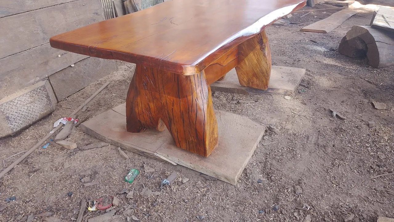 Mesa rústica 2m por 1m de largura  - Foto 4
