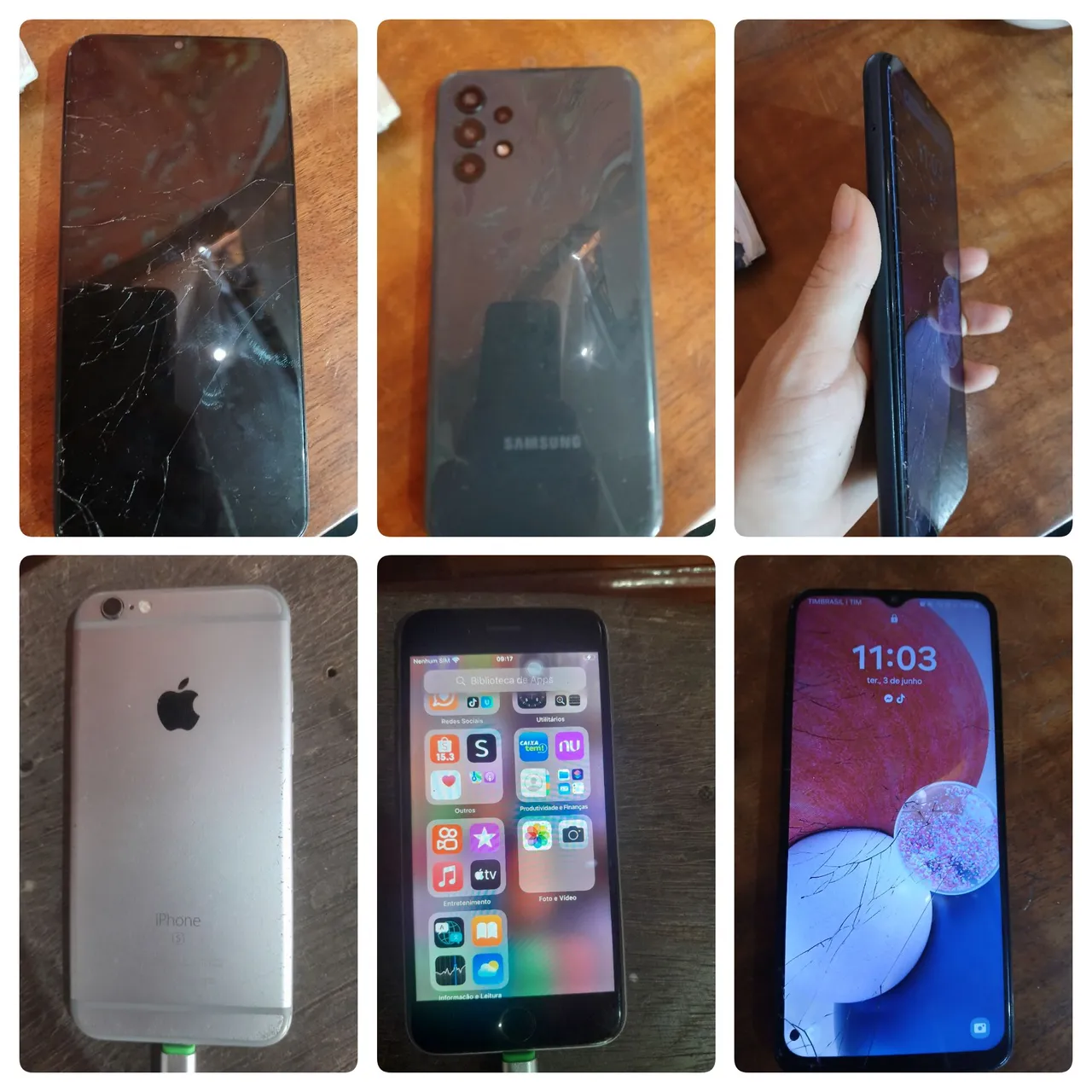 Samsung A13 e iPhone 6s