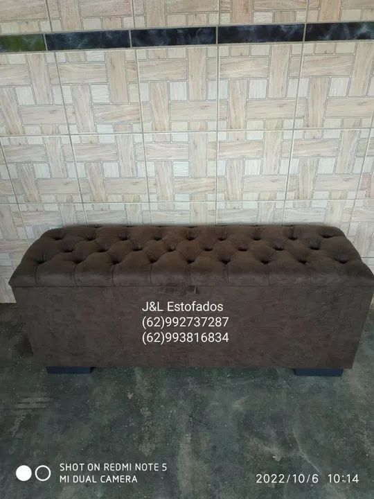 Baú estofado para cama - Foto 4