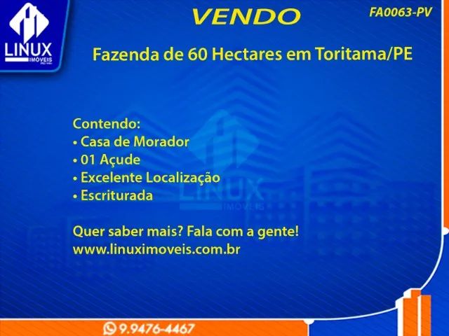 Fazenda em Toritama/PE à Venda (FA0063-PV) - Foto 2