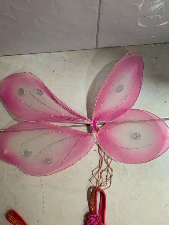 Vestido de Fada Rosa para Menina - Foto 3