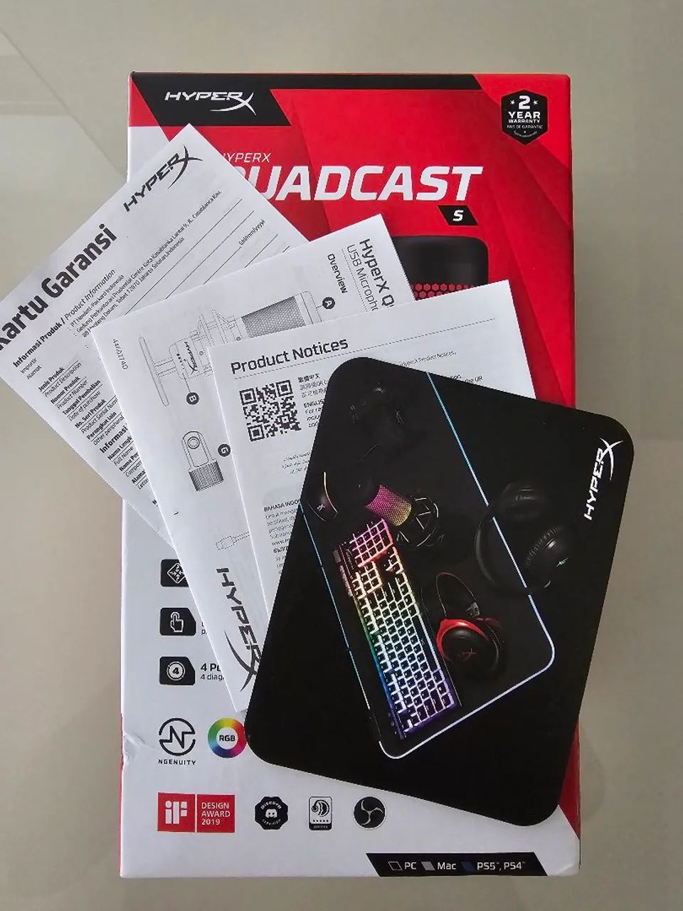 Microfone HyperX QuadCast S - USB, RGB, Perfeito para Streaming - Foto 2