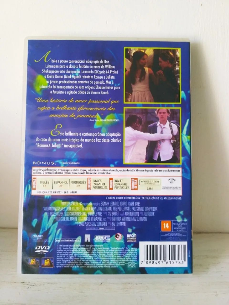 DVD Filme Romeu e Julieta 1996 Original - Foto 2