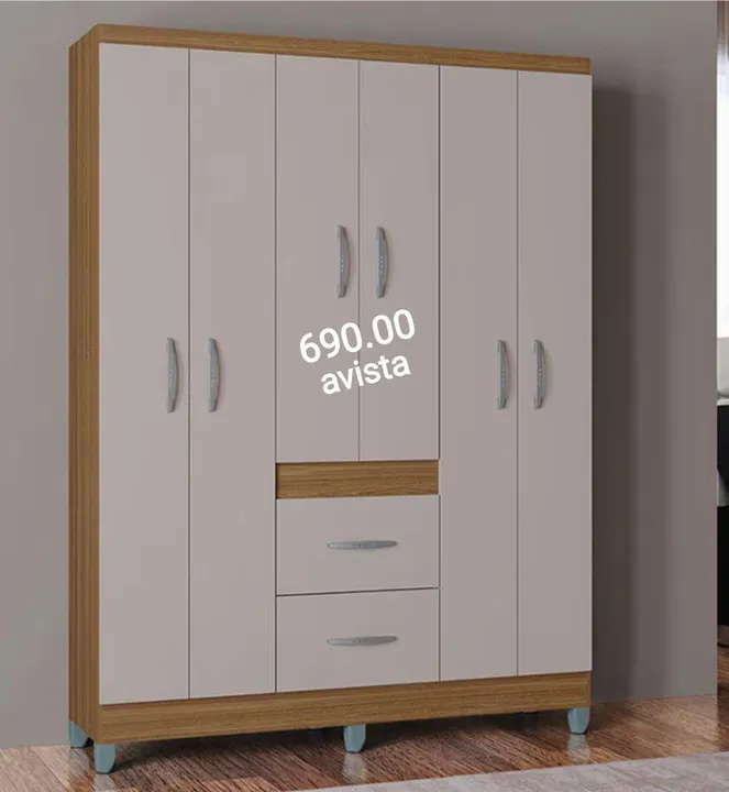 guarda roupas 6 portas novo 690.00 com montagem avista