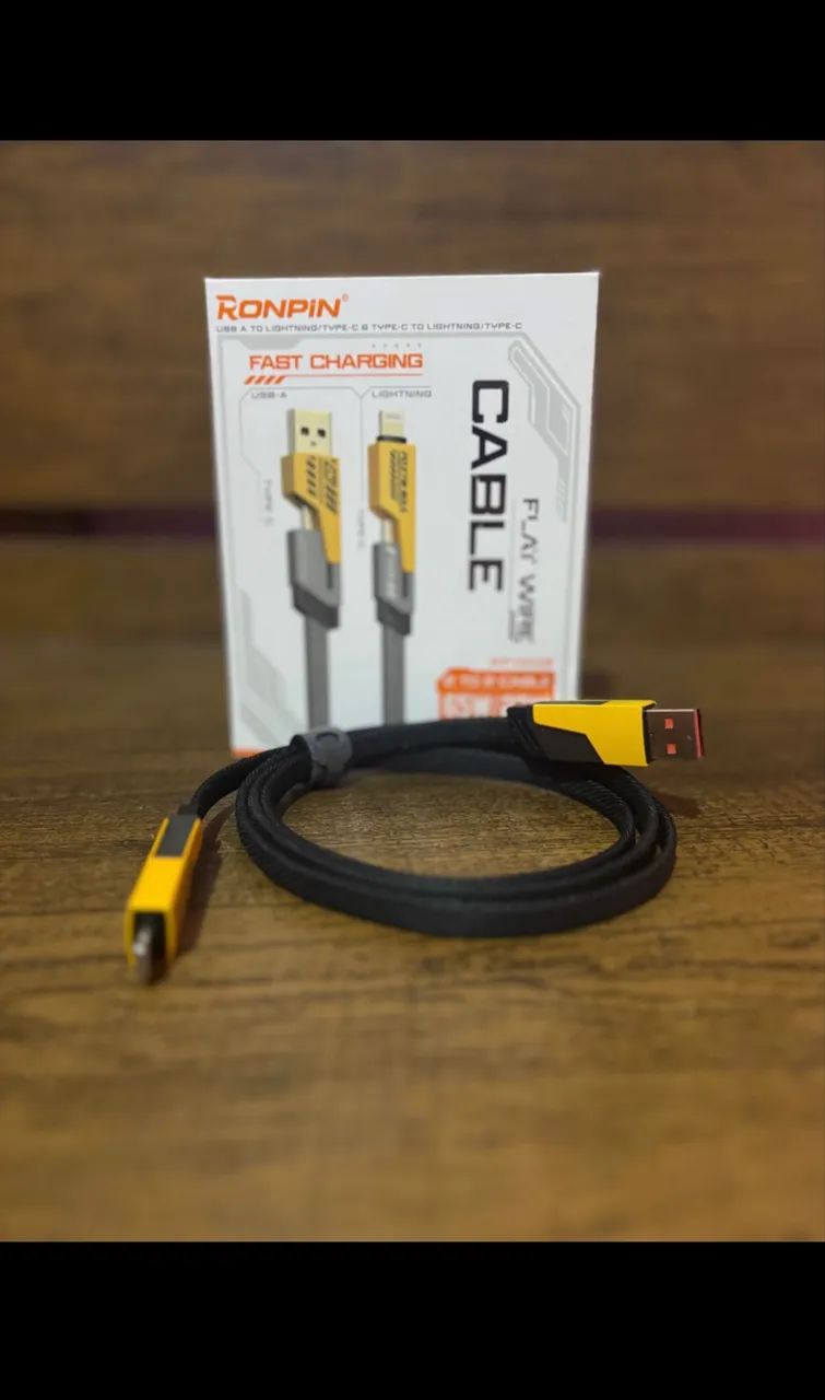 Cabo 4 em 1 - Praticidade Máxima em um Só Cabo!