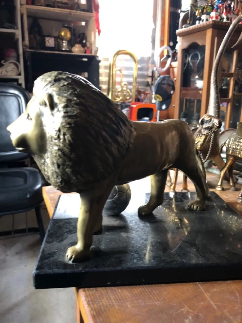 Leão imponente troféu time de Limeira modelo raro bronze - Foto 3