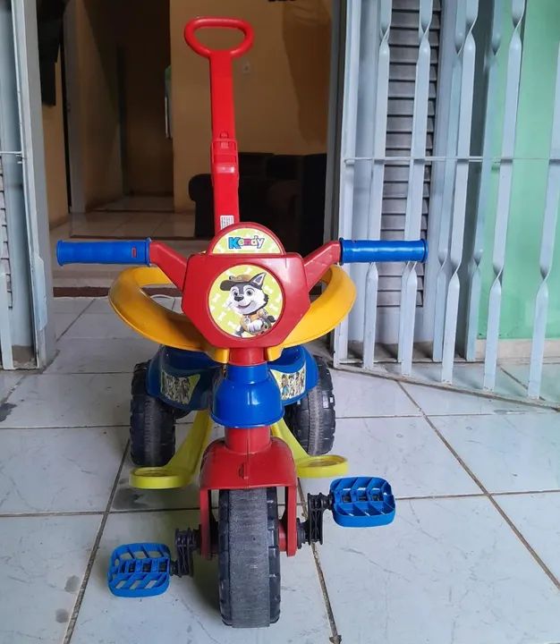 Triciclo infantil motoca azul 