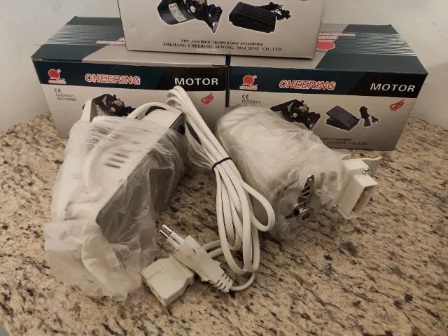 Motor e pedal para Maqina de Costura domestica 110v ou 220v, novo 