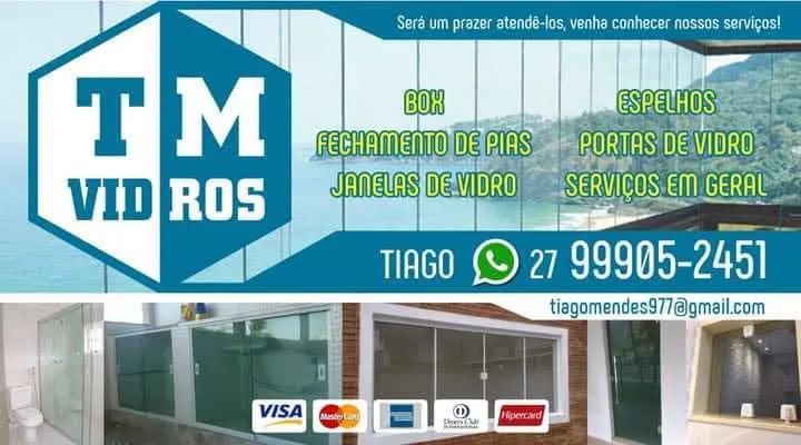 Vidraçaria TM Vidros - Espelhos, portas de vidro e mais!