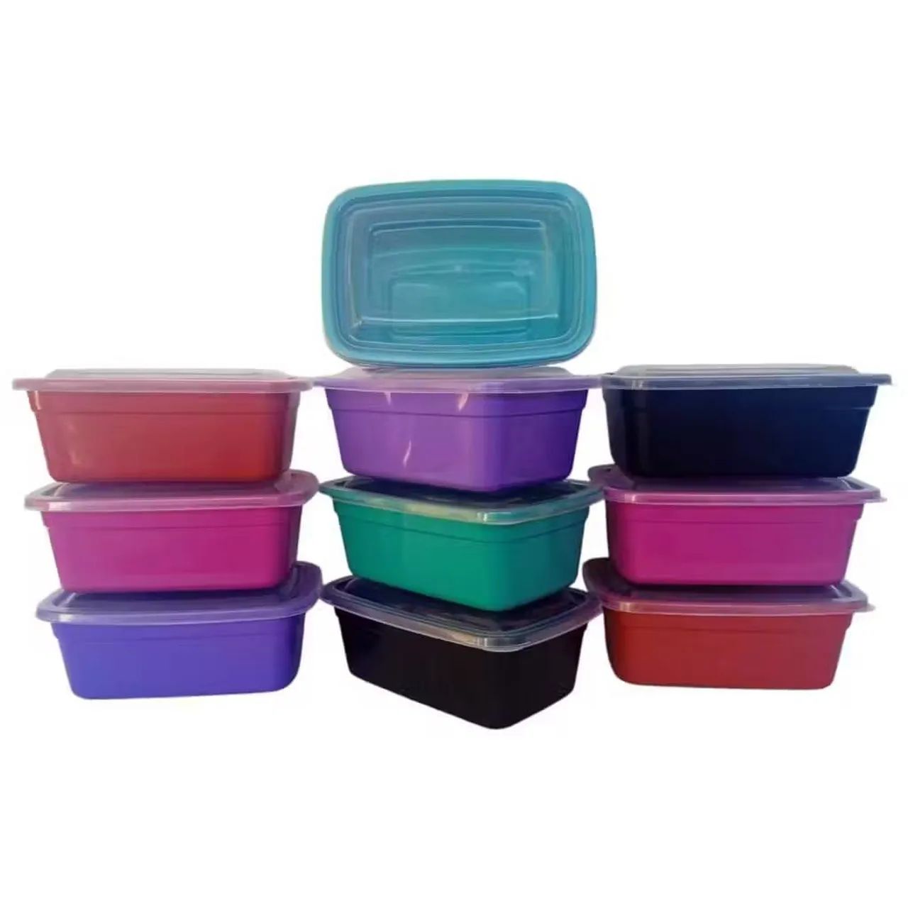 Pote retangular 1000ml com tampa