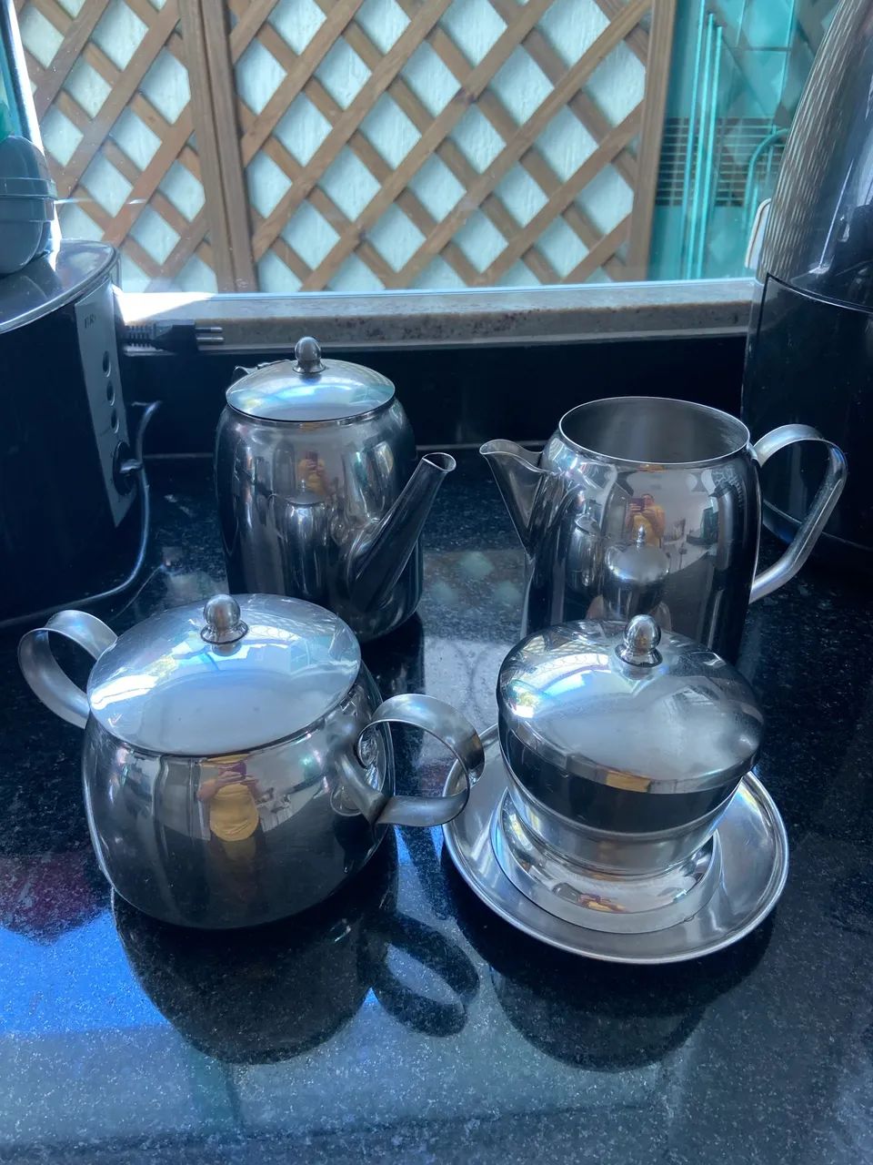 Conjunto de chá em inox
