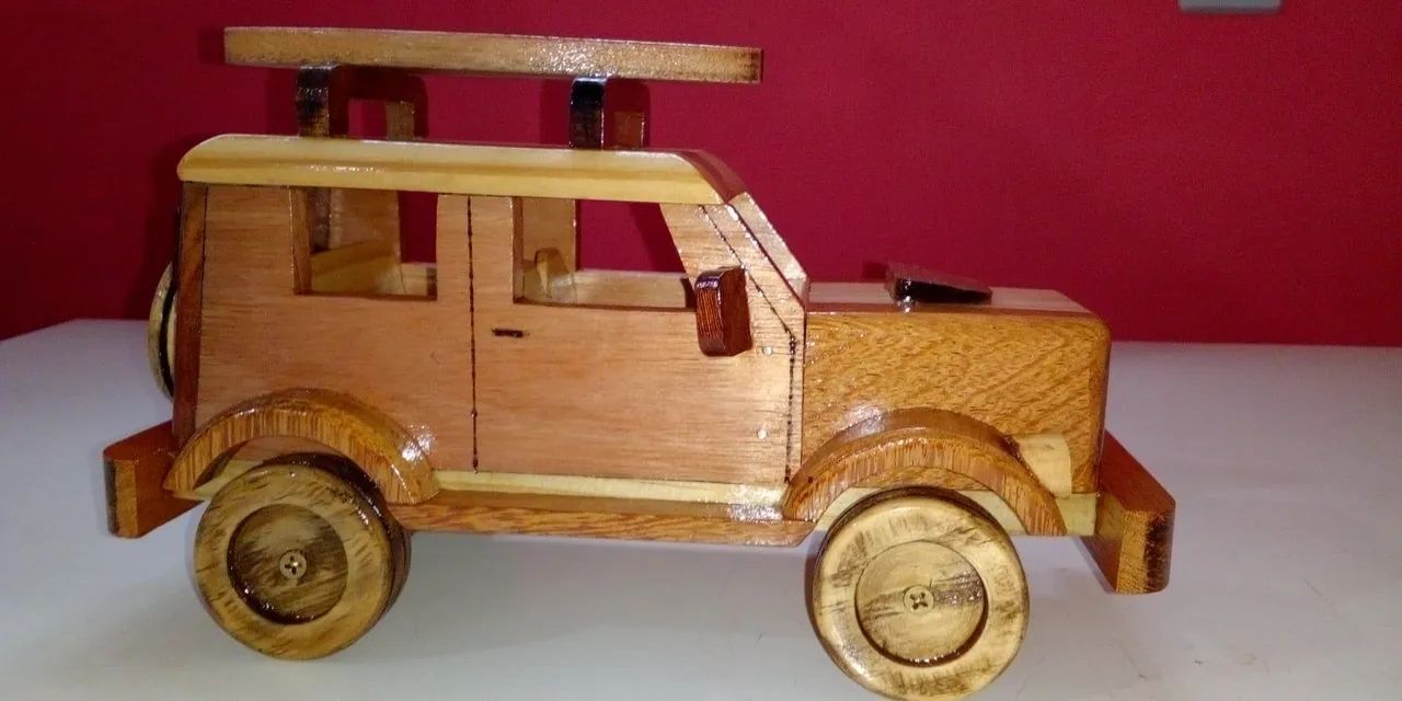 Carrinho de madeira  - Foto 2