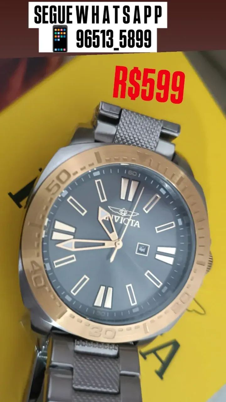 Relógio INVICTA SpeedWay Original Misto Com Dourado ENTREGAMOS - Foto 2