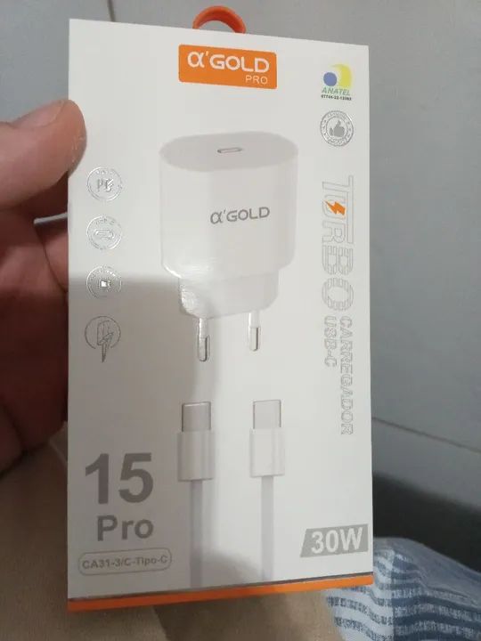 Carregador para iPhone 15 pro e max USB-C - Foto 2