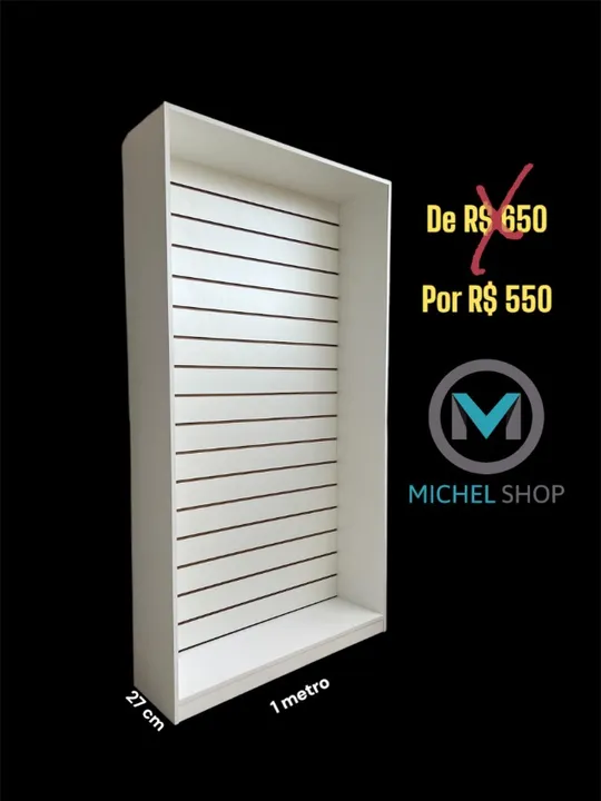 Estante 1 metro expositor MDF Canaletado novo