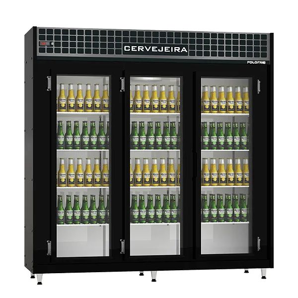 Refrigerador Comercial 3 Portas Mondrial Preto 220V - Design Moderno