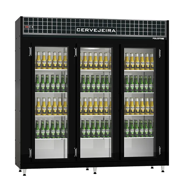 Refrigerador Comercial 3 Portas Mondrial Preto 220V - Design Moderno