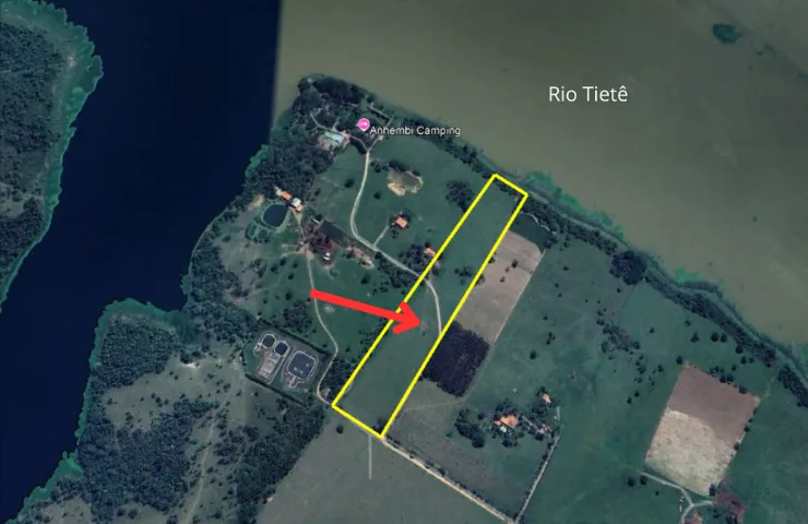 Terreno 33.270 m² às margens do rio Tietê em Anhembi SP