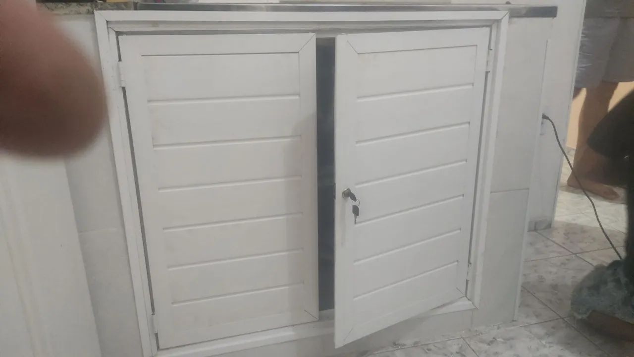 Porta de Alumínio e pvc Branca - Nova - Foto 4