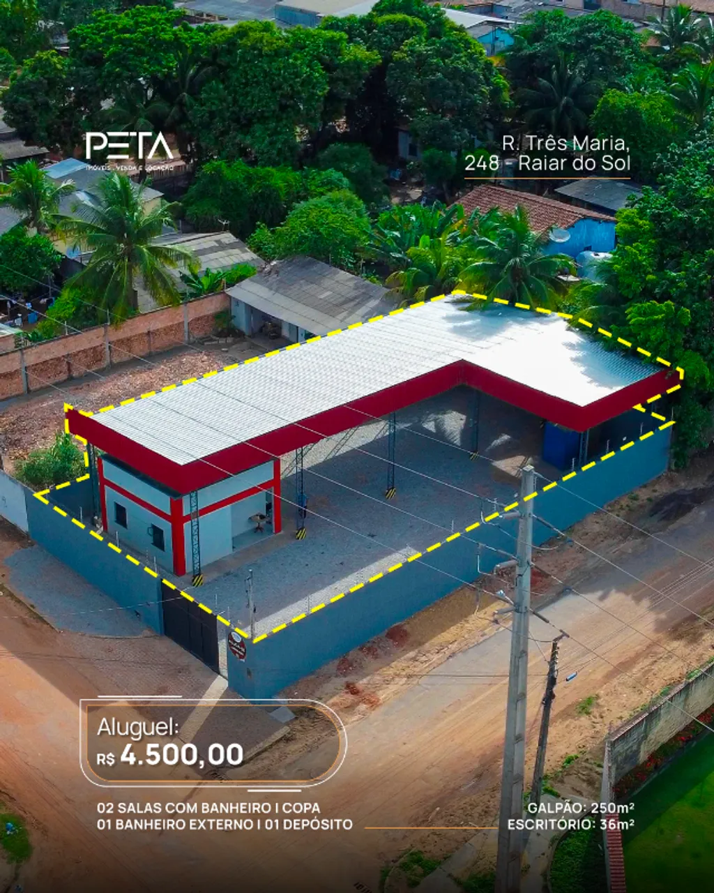 Galpão comercial com escritório localizado no bairro Raiar do Sol - Boa Vista/RR