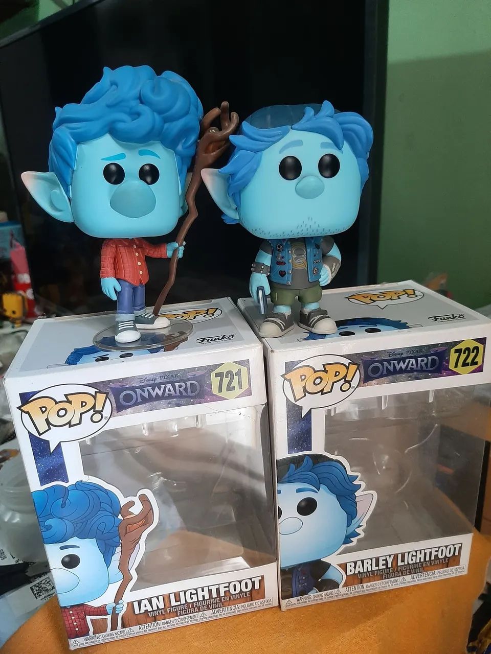 Combo Funkos Pop! Disney Pixar Onward / Dois Irmãos 721 + 722 (Caixas Danificadas)