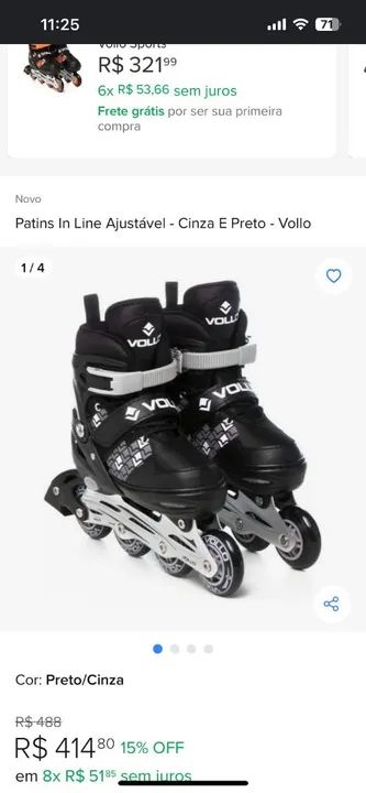 Patins VOLLO SEMINOVO USADO 2X