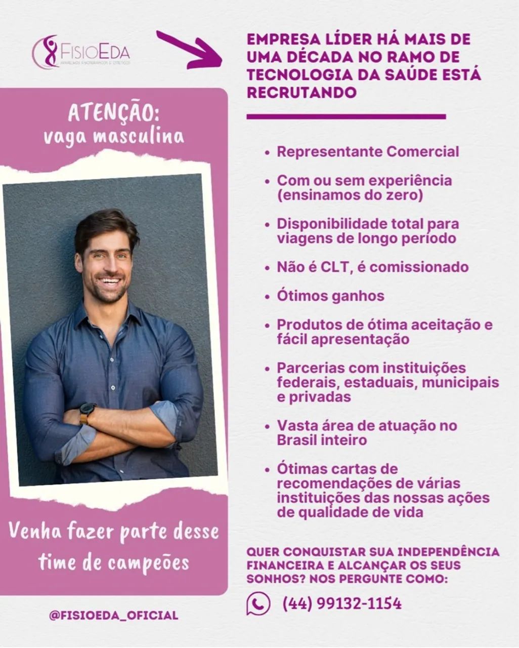 Ótima oportunidade vendedor e consultor 