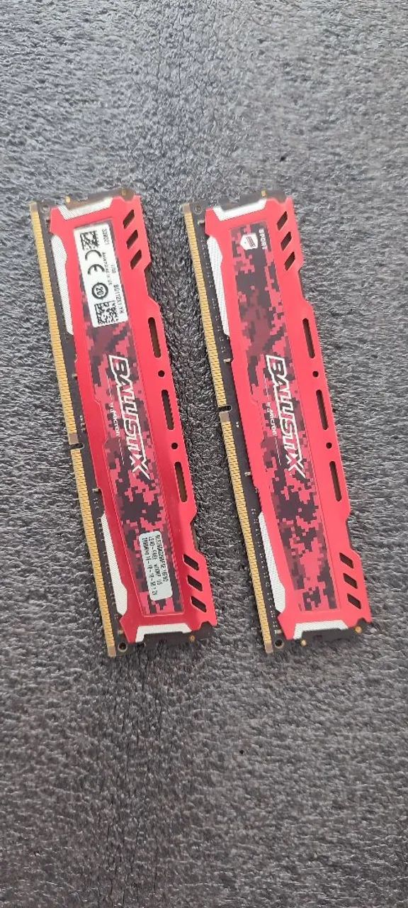 Ballistix Sport DDR4 16GB (each stick) 2666MHz Red Memory (kit)64396502909827123