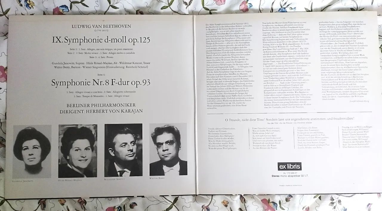 2 Vinil Karajan Beethoven Nona e 8° Sinfonia Filarmônica de Berlin - Foto 3