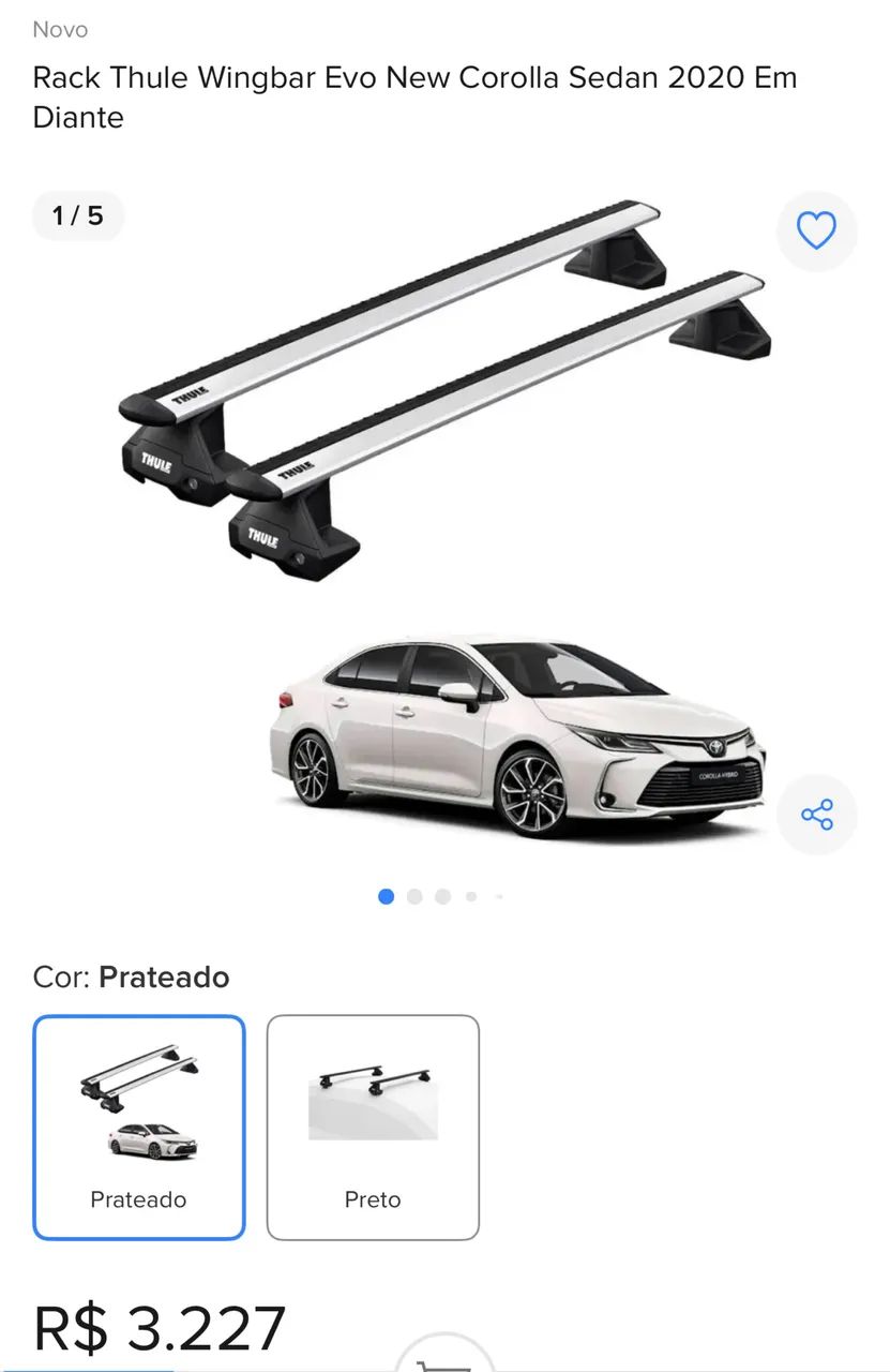 Rack de Teto completo THULE pouco tempo de uso? Para bikes