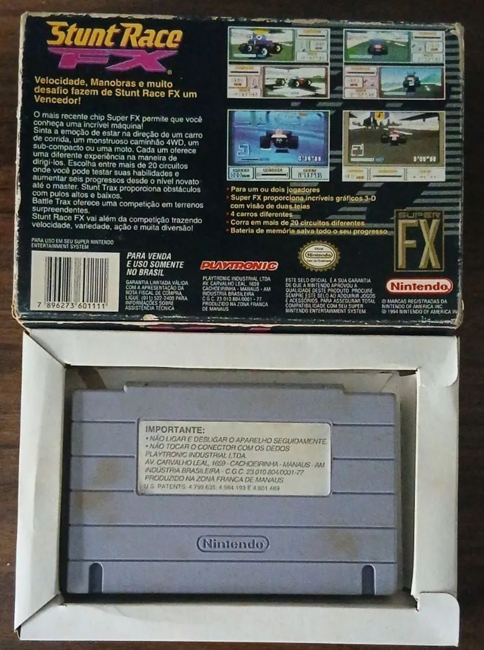 Jogo Original SNES Stunt Race FX - Foto 2