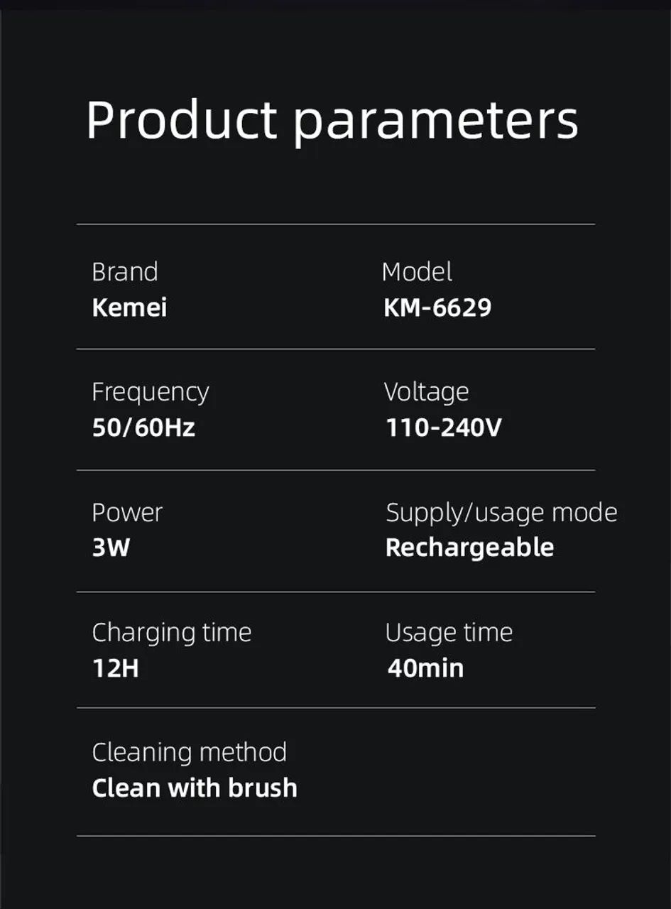 KEMEI 6629 - Aparador de Pêlos/ 2 em 1  - Foto 4