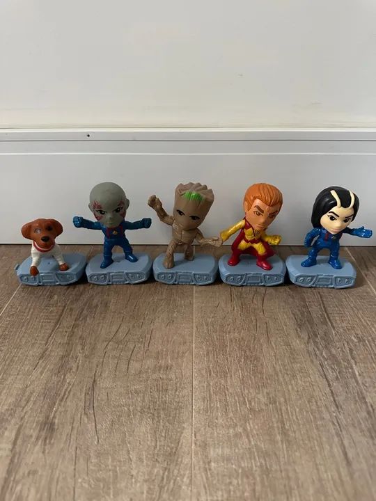 brinquedos bonecos mcdonalds Guardiões da Galáxia - 5 unidades