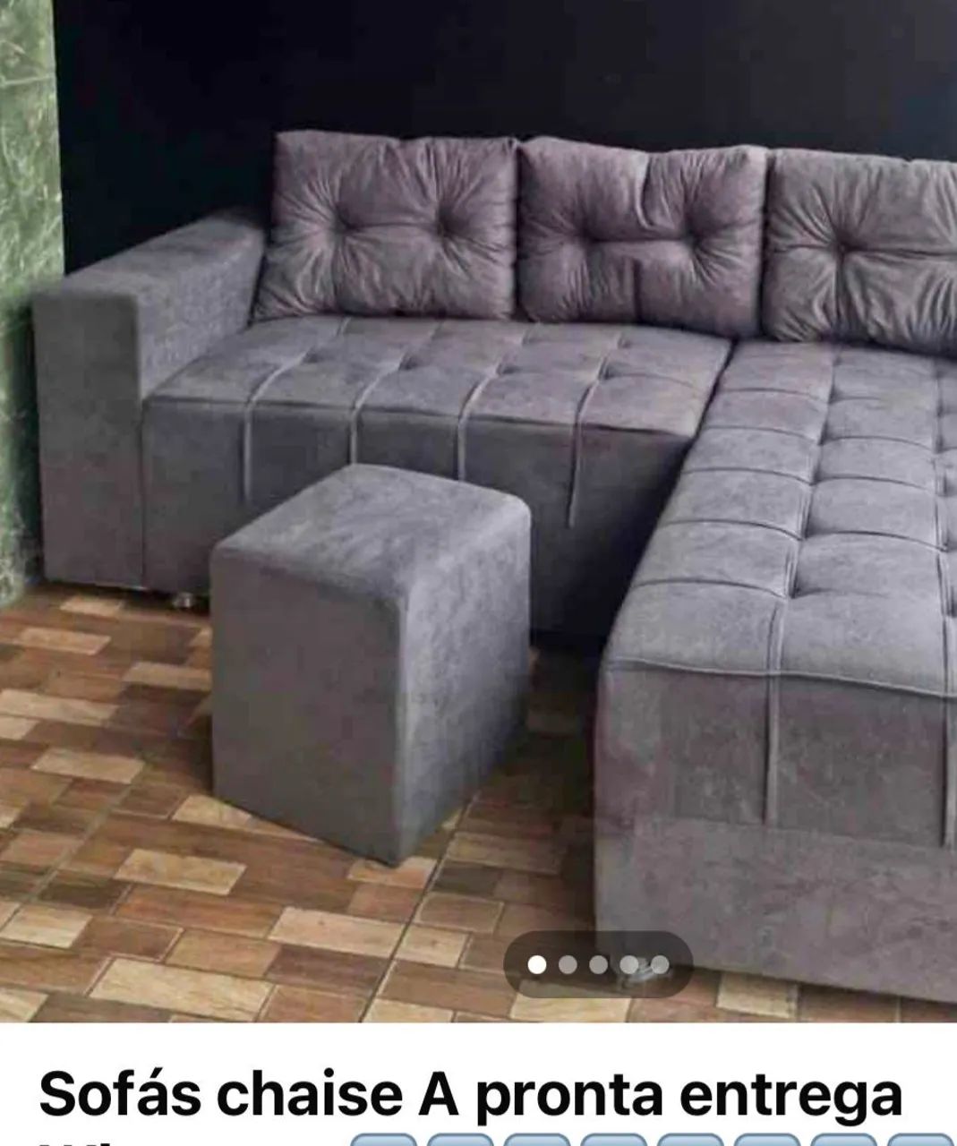 Sofás chaise com puff  - Foto 3