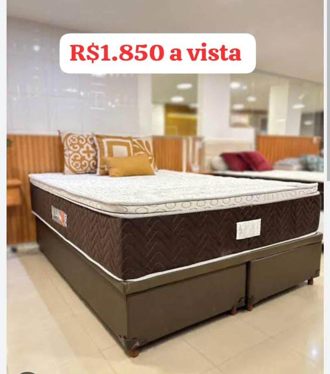 Cama baú + colchão Queen molas...