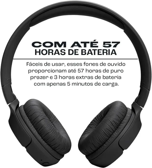 JBL, Fone de Ouvido On ear, Headphone, Tune 520BT, Sem Fio - Preto - Foto 3