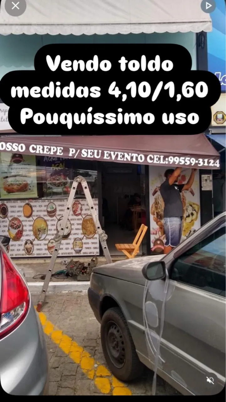 Toldo para comércio com medidas 4,10/1,60