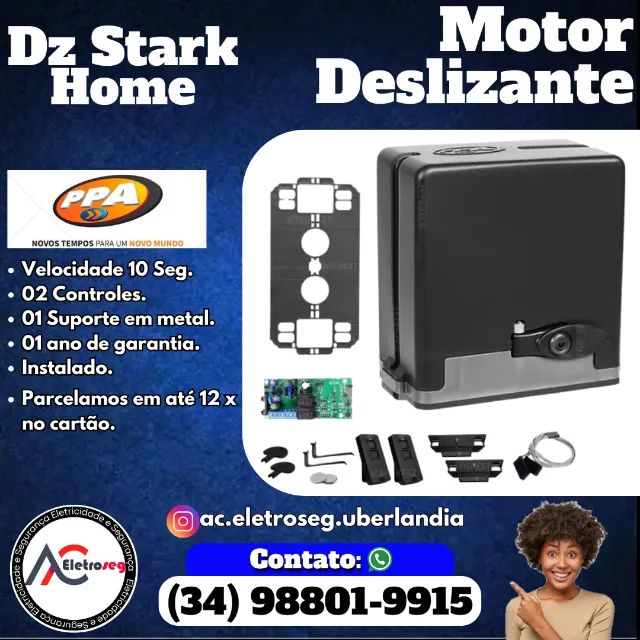 Portões Eletrônicos/ Motor Stark Home PPA (Instalado)