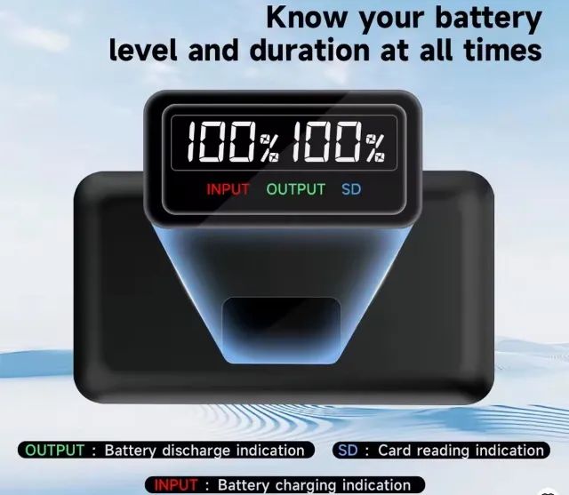 CARREGADOR PARA BATERIA FW50 DUPLO DIGITAL POWERBANK A6500 NEX3 A7R A7S - Foto 4