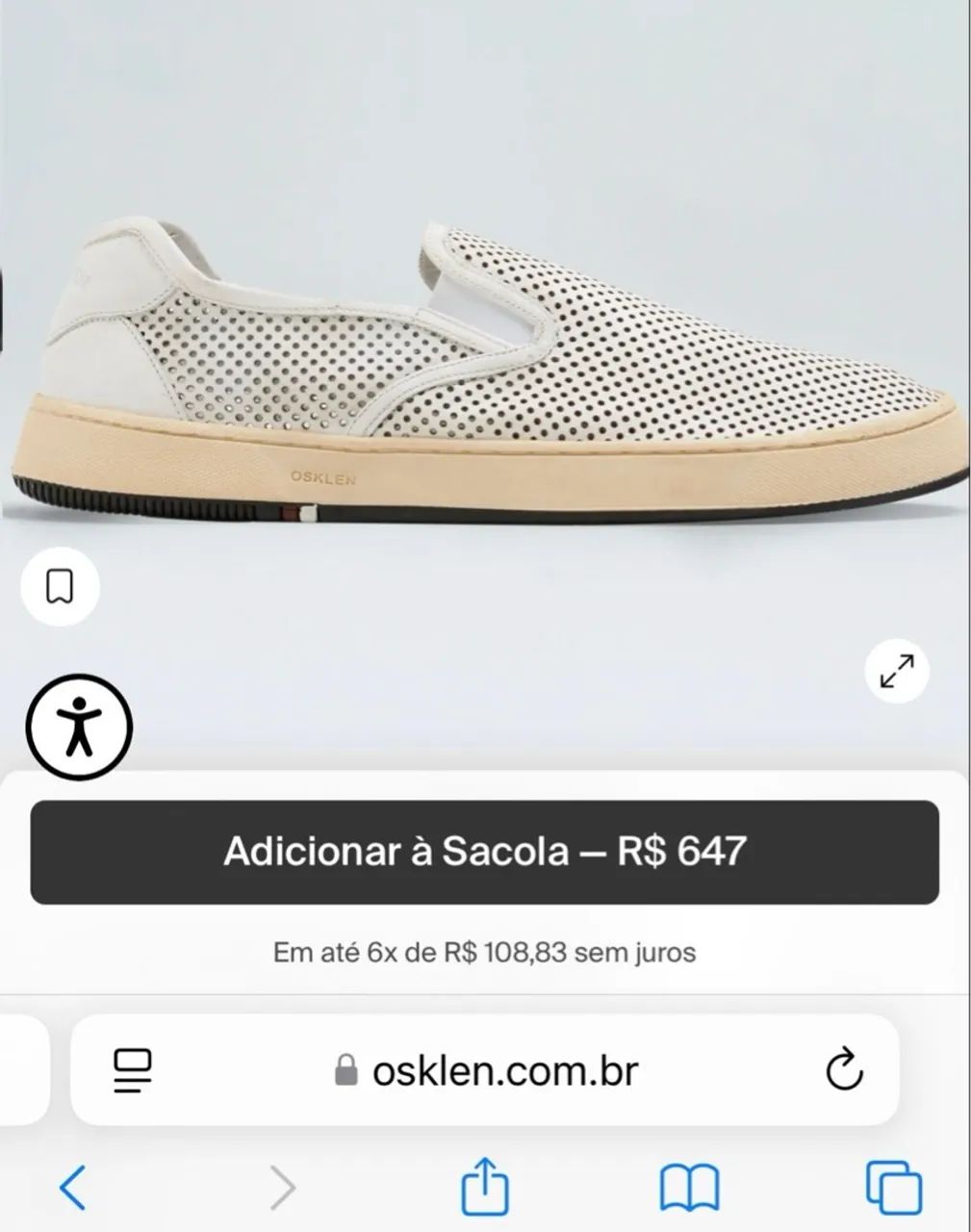 tênis osklen iate bossanova microfuros branco 43 - Foto 5